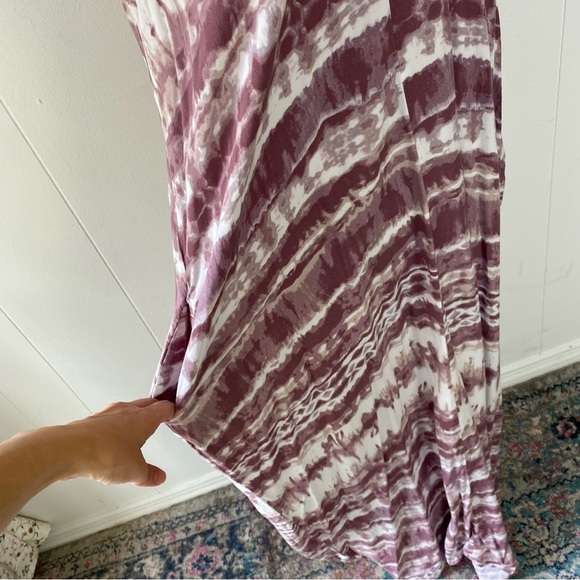 Lulus Yours Tule Mauve Tie Dye Maxi Dress Beachy Boho Sleeveless S/M Pockets - Picture 9 of 15